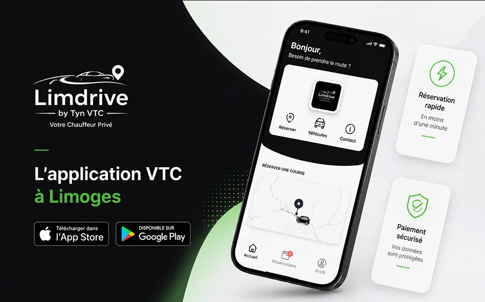 Limdrive : L’Application VTC de Limoges qui Affiche le Prix Avant de Confirmer